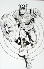 Captain America_Finale_1_Greg Land 1:50 Virgin B&W Cover Variant Edition