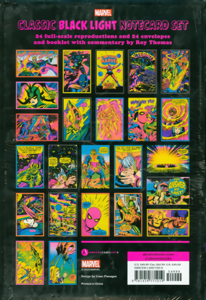 Marvel Classic Black Light Notecard Set