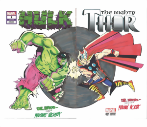 NOT FINAL COVER: Marvel Blank Variant Connecting Commissioned Cover Art signed and remarked by Mariano Nicieza and Joe Del Beato with a Hulk Homage Sketch