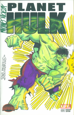Planet Hulk 1 Blank Variant Nicieza And Del Beato Hulk Connecting Cover Sketch